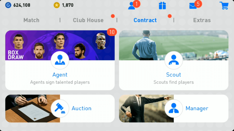 Contract Menu PES 2019 Android