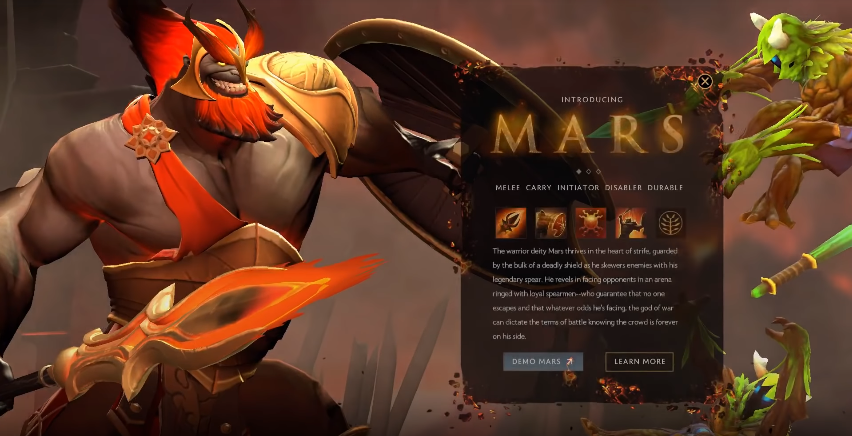 mars new hero dota