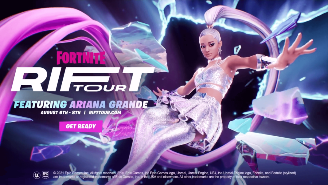 fortnite rift tour ariana grande