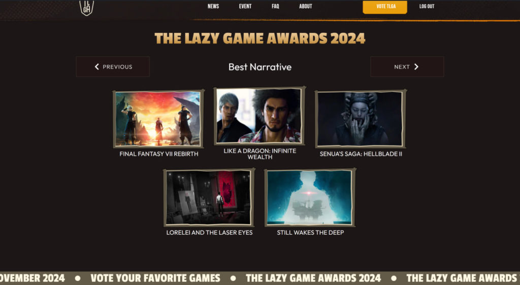 the lazy game awards 2024